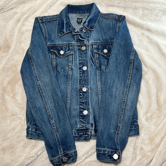 GAP Women’s Classic Icon Denim Blue Jean Jacket - Size XS - Picture 6 of 11